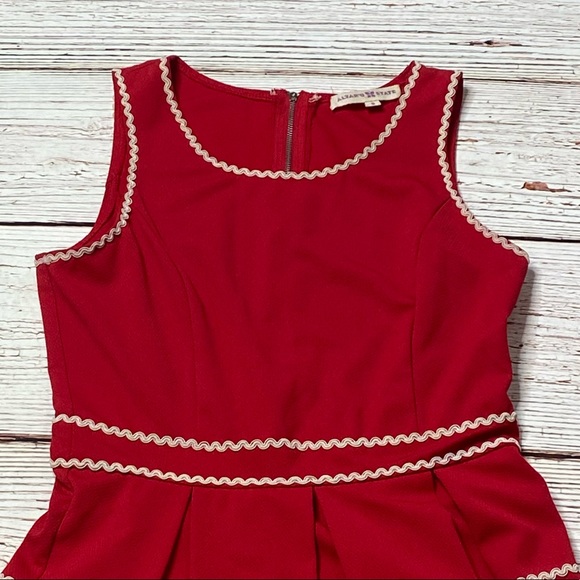 Altar’d State Red A-Line Ivory Striped Dress Sz S - Picture 5 of 14